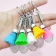 Wholesale Creative Simulation Badminton Metal Racket Keychain For Sale