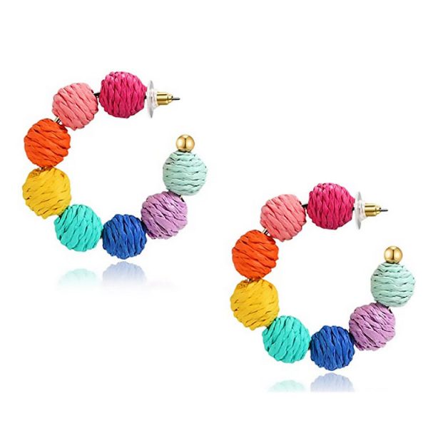 Wholesale Cute Raffia Fashion Vintage Bohemian Earrings Sale