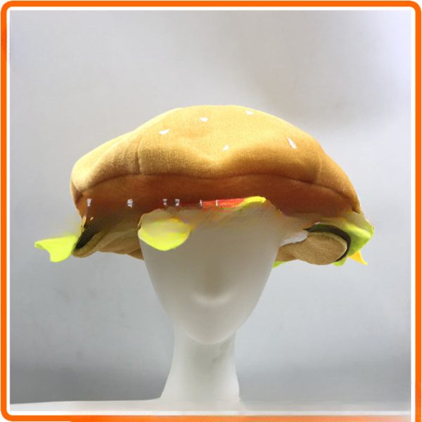 Wholesale Funny Halloween Easter Craft Gifts Hamburger Hat Online Hot Sale