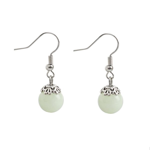 Wholesale Halloween Luminous Three-dimensional Luminous Pearl Earrings Simple Personality Creative Earrings Online now