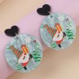 Wholesale Christmas Series Geometric Round Santa Claus Elk Snowman Earrings Cheap