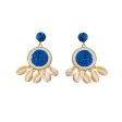 Wholesale Klein Blue Braided Raffia Earrings For Sale