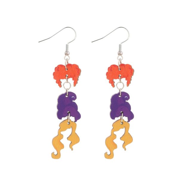 Wholesale Fashion Cat Letter Wood Earrings Online