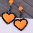 Wholesale Retro 3D Colorful Heart Acrylic Earrings For Cheap