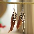 Wholesale Fashion Feather Large Exaggerated Long Retro Earrings Online Hot Sale