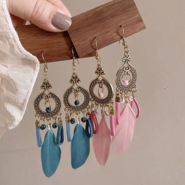 Wholesale Bohemian Tassel Ethnic Style Long Earrings For Cheap