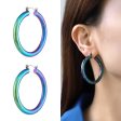 Wholesale Magic Color Electroplating Classic HOOP Retro Earrings on Sale