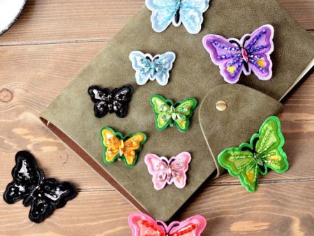 Wholesale Handmade Diamond Embroidery Patch Butterfly Hat Clothing Decoration Fashion