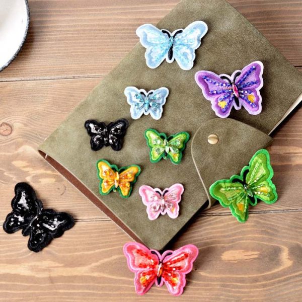 Wholesale Handmade Diamond Embroidery Patch Butterfly Hat Clothing Decoration Fashion