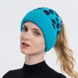 Wholesale  New Leopard Print Autumn winter Knit Hat Fashion