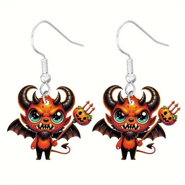 Wholesale Halloween Mummy Pumpkin Black Cat Devil Skeleton Earrings Hot on Sale