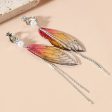 Wholesale Epoxy Butterfly Wing Gradient Tassel Earrings Fashion