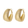 Wholesale Retro Exaggerated Gear Pattern C-Shaped Earrings For Sale