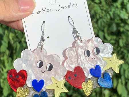 Wholesale Love Cloud Expression Earrings For Cheap