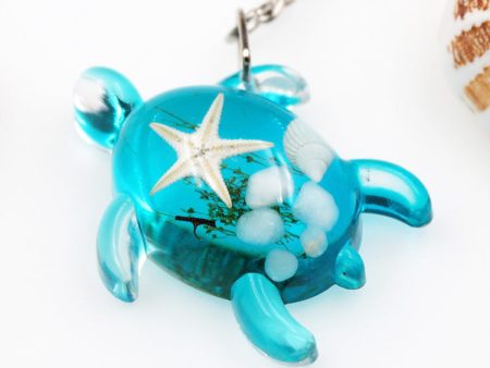 Wholesale 6pcs Resin Glue Starfish Keychain Online