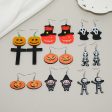 Wholesale Halloween Series Funny Creative Acrylic Earrings Hot on Sale