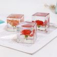 Wholesale 6pcs Orange Juice Rose Dried Flower High Transparent Resin Ornaments Supply