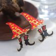 Wholesale Halloween Wizard Hat Boots Dark Style Earrings Online