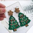 Wholesale Christmas Series Christmas Tree Rice Bead Earrings on Sale