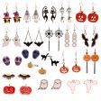 Wholesale Halloween Horror Ghost Bat Spider Skull Earrings Fashion