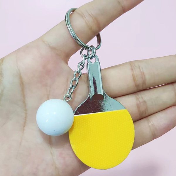 Wholesale Creative Table Tennis Ball Keychain Hot on Sale