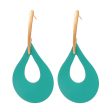 Wholesale 3D Hollow Exaggerated Painted Petal Water Drop Long Earrings For Sale