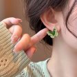 Wholesale Green Crystal Butterfly High-end Fashion Earrings For Sale