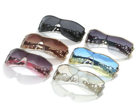 Wholesale Y2K Personalized Dot Circle Half Frame Sunglasses Cheap