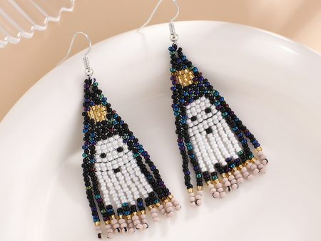 Wholesale Halloween Series Rice Bead Ghost Earrings Online Hot Sale