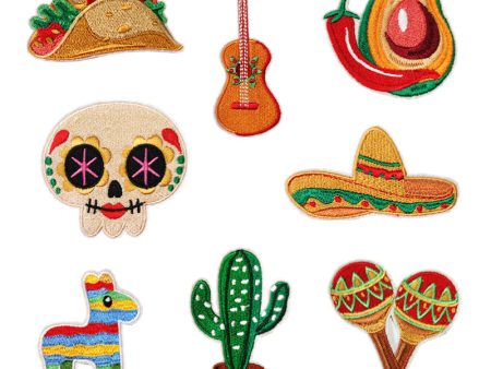 Wholesale DIY Embroidery Cloth Patches Mexican Festival Food Hat Clothes Patches Online Sale