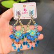 Wholesale Flowers Color Long Tassel Heavy Workers Exaggerated Earrings Discount