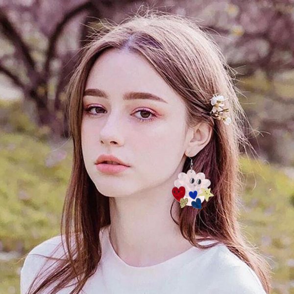 Wholesale Love Cloud Expression Earrings For Cheap