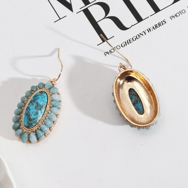 Wholesale Pearl Inlaid Fashion Abalone Oval Earrings For Sale