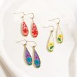 Wholesale 6pcs Plant Specimen Resin Colorful Dried Flower Earrings Discount