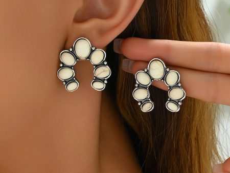 Wholesale Bohemian Style Personality Fashion Retro Gemstone Earrings Online Hot Sale