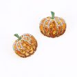 Wholesale Creative Exaggerated Rhinestone Pumpkin Pattern Alloy Earrings Online now