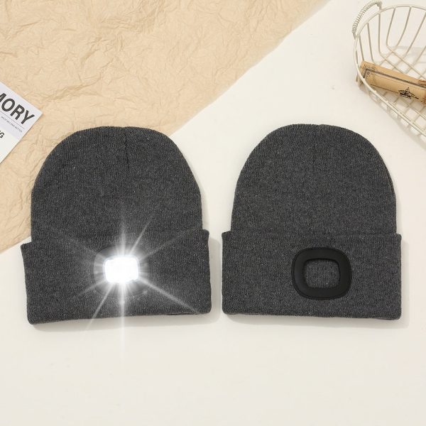 Wholesale Outdoor Windproof Earmuffs Night Riding Light Knitted Hat Online now