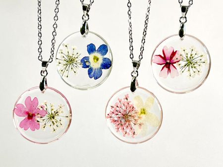 Wholesale 6pcs Natural Plant Specimen Dried Flower Necklace For Cheap