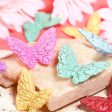 Wholesale 100pcs Acrylic Two-color Gradient Butterfly Crack Wing Beads Supply