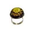 Wholesale 6pcs Handmade Vintage Real Flower Resin Dripping Dried Flower Ring Supply