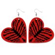 Wholesale Halloween Pumpkin Bat Alien Funny Heart Shape Leather Earrings Hot on Sale