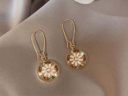 Wholesale S925 Silver Needle Flower Fashion Geometric Earrings For Cheap