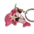 Wholesale 6pcs Ocean Series AB Glue Dolphin Keychain on Sale