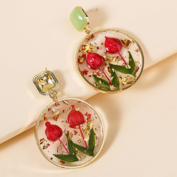 Wholesale Epoxy Eternal Pollen Bud Earrings on Sale