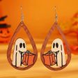 Wholesale Halloween Black Cat Ghost Pumpkin Spliced Drop Earrings Online Hot Sale