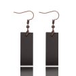 Wholesale Rectangular Lychee Pattern Leather Earrings For Cheap