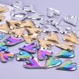 Wholesale Love Heart Steel Gold Titanium Steel Colorful Pendant Accessories Cheap