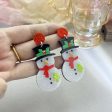 Wholesale Cartoon Cute Santa Claus Acrylic Earrings For Discount