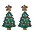 Wholesale Christmas Series Christmas Tree Rice Bead Earrings on Sale