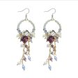 Wholesale Long Female Exaggerated Retro Crystal Streaming Earrings Hot on Sale